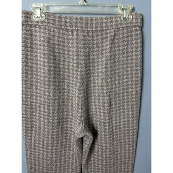 *FLAW, READ* NAADAM Womens L Brown Houndstooth Sweater Pants Wool/Cashmere Blend - Picture 6 of 9